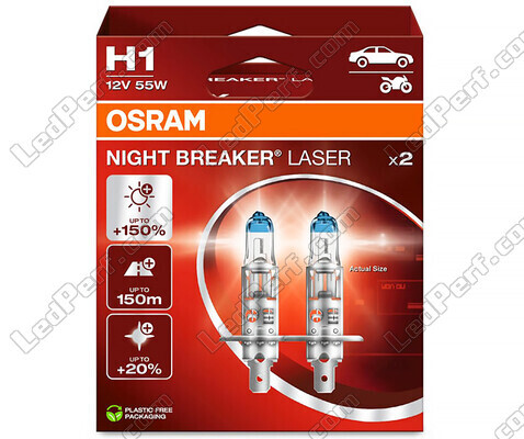 Pack de 2 Lâmpadas H1 Osram Night Breaker Laser +150% - 64150NL-2HB