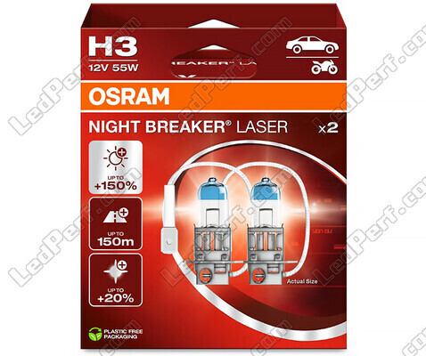 Pack de 2 Lâmpadas H3 Osram Night Breaker Laser +150% - 64151NL-2HB