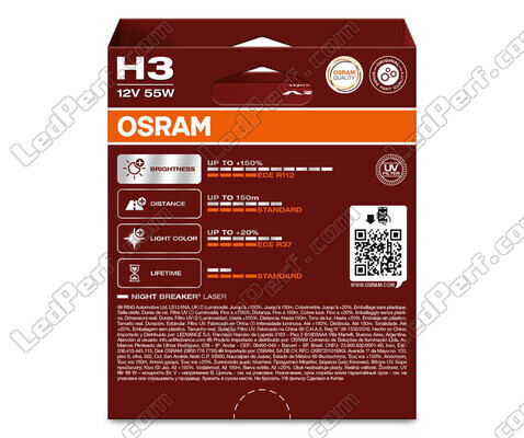 Pack de 2 Lâmpadas H3 Osram Night Breaker Laser +150% - 64151NL-2HB