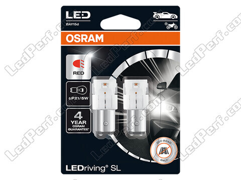 Lâmpadas LED P21/5W Osram LEDriving® SL Vermelhas - BAY15d