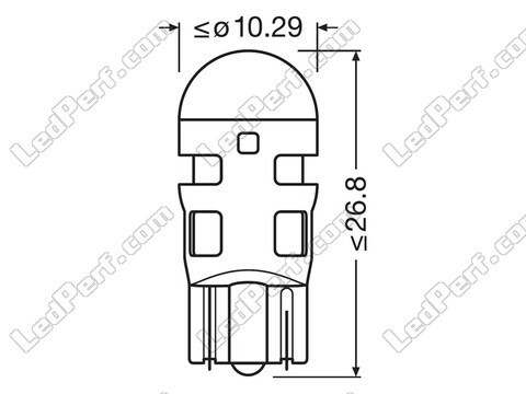 Lâmpadas LED W5W Osram LEDriving® SL Vermelhas - W2.1x9.5d