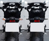 Comparativo antes e depois da instalação Piscas LED dinâmicos + luzes de stop para BMW Motorrad C 600 Sport