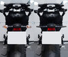 Comparativo antes e depois da instalação Piscas LED dinâmicos + luzes de stop para Yamaha V-Max 1200