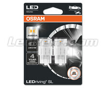 Lâmpadas LED laranjas W21W / WY21W Osram LEDriving® SL - W3x16d